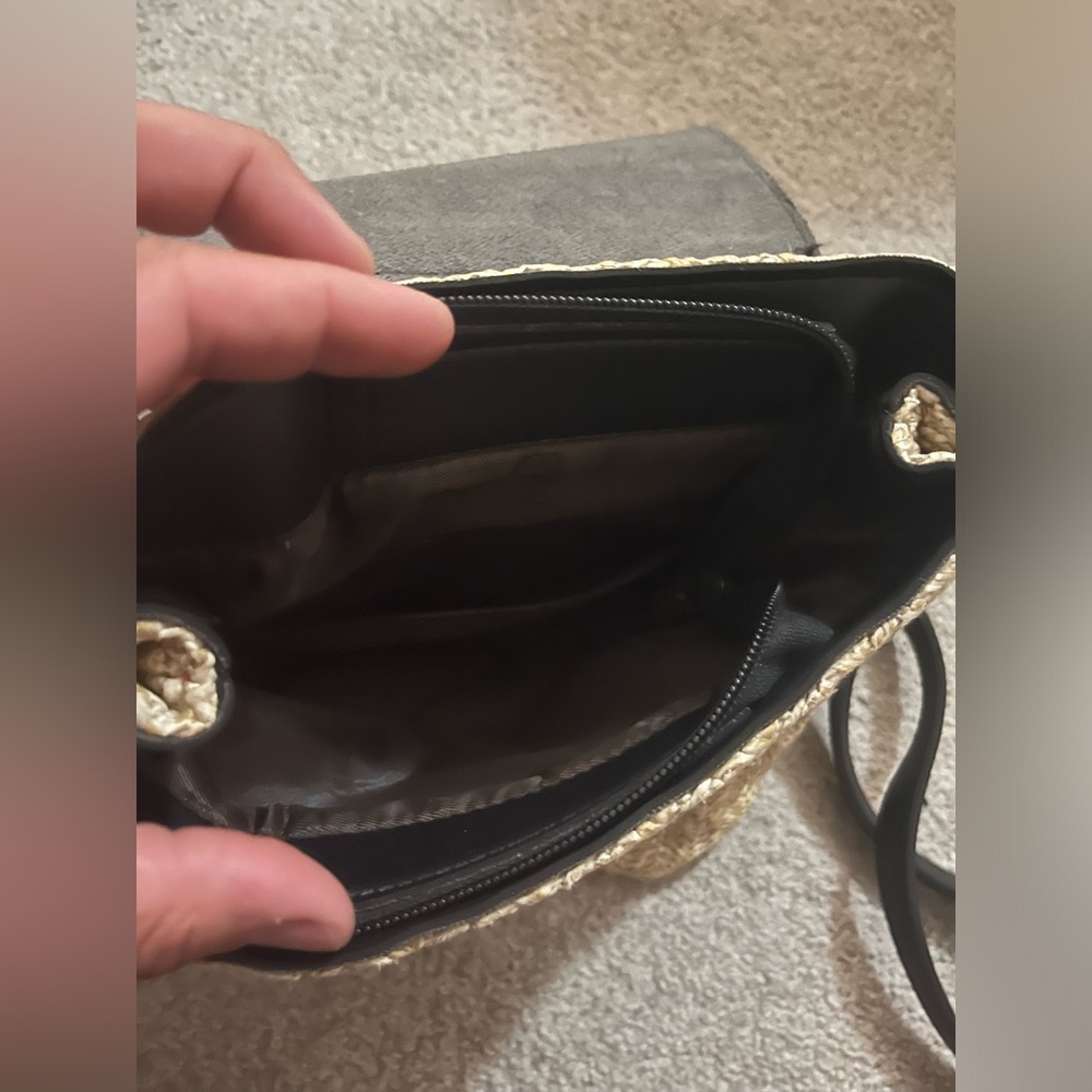 Wicker/Leather Mini Backpack - Picture 3 of 3